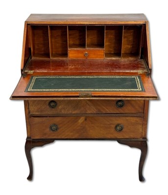 Lot 117 - Queen Anne Style Mahogany Antique Writing Bureau.