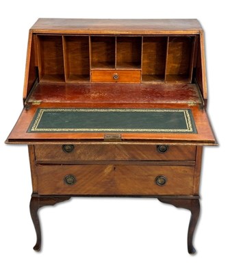 Lot 117 - Queen Anne Style Mahogany Antique Writing Bureau.