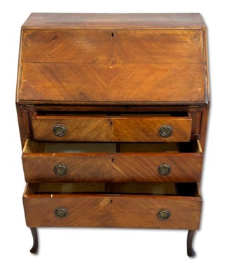Lot 117 - Queen Anne Style Mahogany Antique Writing Bureau.