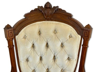 Lot 134 - A Pair of Victorian Armchairs With Matching Foot Stool.