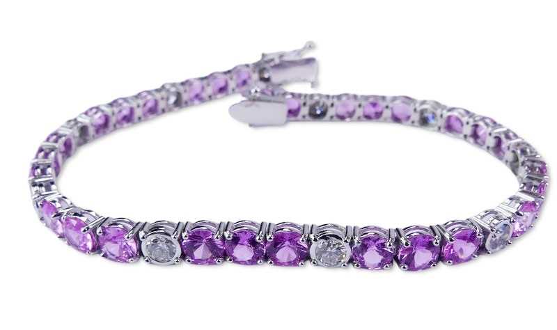 Lot 280 - Pink Sapphire Bracelet.
