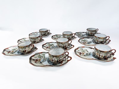 Lot 197 - Japanese Eggshell porcelain tea set.