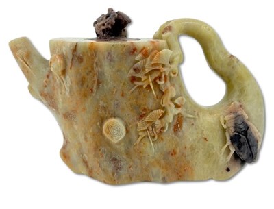 Lot 249 - Chinese Carved Soapstone Teapot.