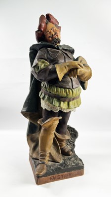 Lot 162 - A Goldscheider Painted Terracotta Figure Of 'Falstaff', By Friedrich Goldscheider, C. 1900.