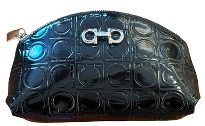 Lot 149 - Salvatore Ferrgamo Patent Makeup Pouch.