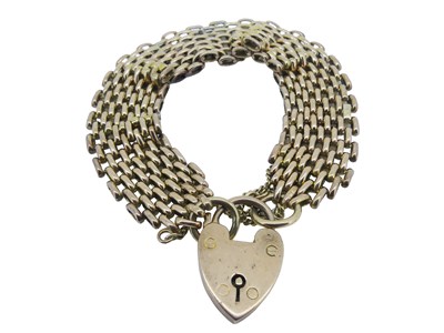 Lot 51 - Yellow Gold Gate Bracelet.