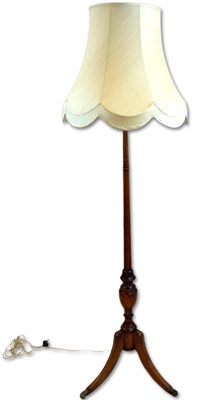 Lot 106 - Mahogany Standing Floor Lamp.