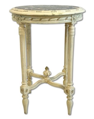 Lot 135 - Round Marble French Style Side Table.