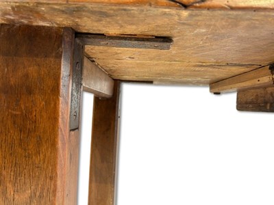 Lot 118 - Large Farmhouse Single Drawer Oak Timber Desk.