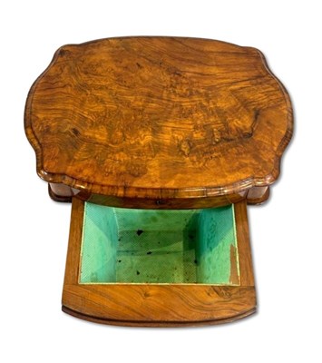 Lot 133 - Walnut Burr Sewing Table.