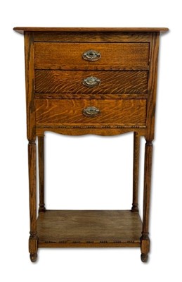 Lot 107 - Oak Music Cabinet.