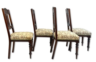 Lot 116 - Four Carved Antique Dining Chairs.