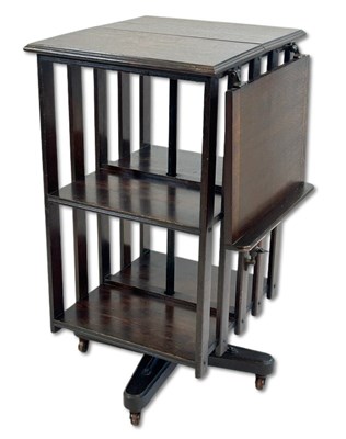 Lot 153 - Edwardian Oak Revolving Bookcase.