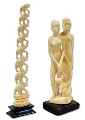 Lot 224 - Artist Unknown, African Ivory Carvings, 2pcs.