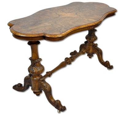 Lot 164 - Walnut Burr Console Table.