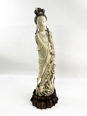 Lot 213 - Chinese Carved Ivory Figurine.