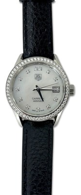 Lot 461 - Diamond Tag Heuer Carrera Watch.