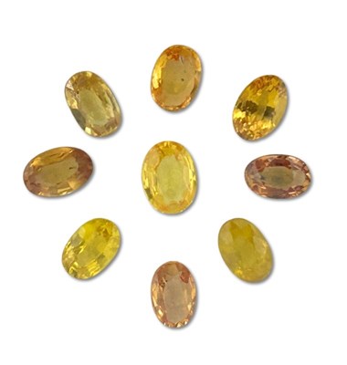 Lot 349 - Nine Oval Sapphires.