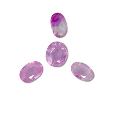 Lot 328 - A Collection of Pink Sapphires.