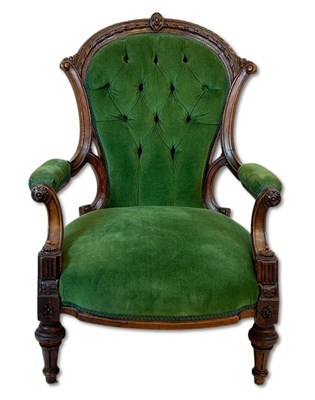 Lot 182 - Victorian Grandmother Chair.