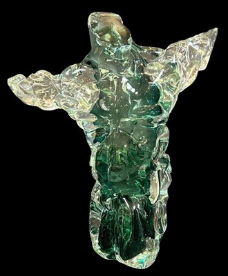 Lot 167 - Crystal Stubbs Glass Strong Man Figurine.