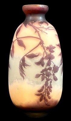 Lot 162 - Tall Floral Cameo Vase.
