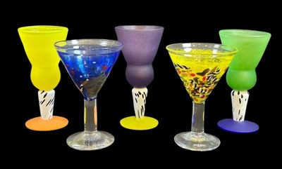Lot 78 - A Collection of Kosta Boda Cocktail Glasses, 5pcs.