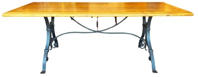 Lot 110 - A French Refectory Style Table.