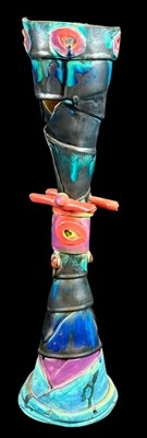 Lot 200 - Katie Gold Ceramic Vase, NZ.
