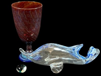 Lot 73 - Gerry Reilly Goblet & Dolphin.