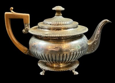 Lot 55 - Colonial Indian Silver Teapot.