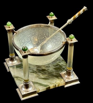 Lot 57 - Modernist Sorbet Bowl With Spoon by Ian Ferguson, Esteemed West Australian Silversmith.