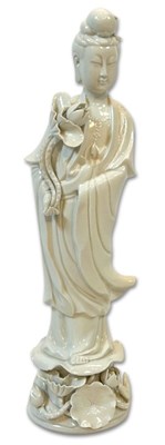 Lot 237 - Chinese Blanc de Chine Guanyin Figure.