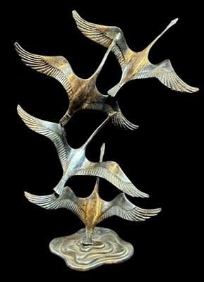 Lot 61 - ‘The Swans’ Sculpture Figure Group.