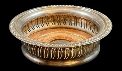 Lot 18 - Sterling Silver Wine Bottle Coaster.