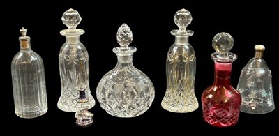 Lot 96 - Perfume Bottles and Orrefors Bell, 7pcs.