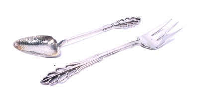 Lot 484 - Stirling Silver Fork, Spoon and Six Coffee Spoons.