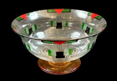 Lot 81 - An Art Deco Stuart Glass Bowl.