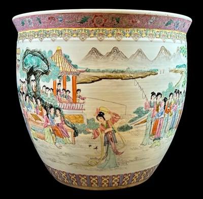 Lot 227 - Chinese Porcelain Fish Bowl.
