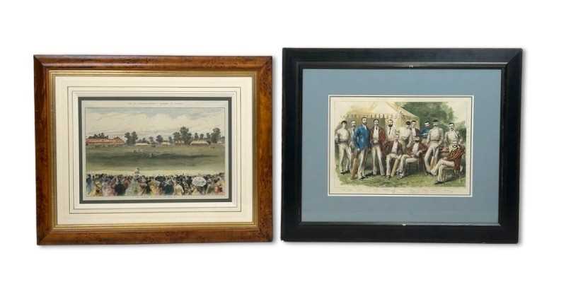 Lot 194 - 2 x Australian Colonial Cricket Scene Prints.