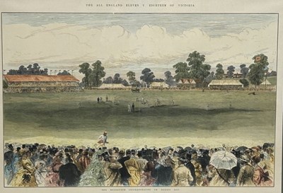Lot 194 - 2 x Australian Colonial Cricket Scene Prints.
