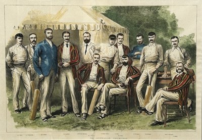 Lot 194 - 2 x Australian Colonial Cricket Scene Prints.