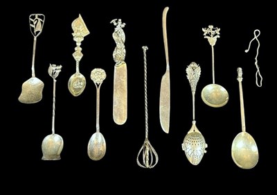 Lot 15 - A Collection of Ten Small Silver Tablewares.