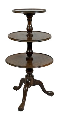 Lot 104 - Georgian Mahogany 3 Tier Dumbwaiter.