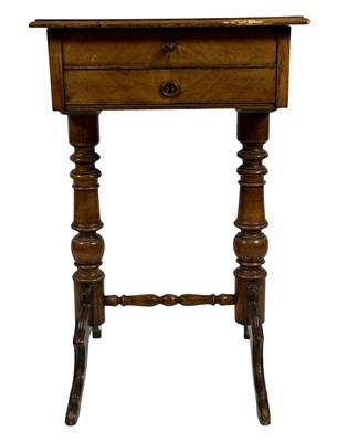 Lot 153 - Georgian 2 Drawer Sewing Table.