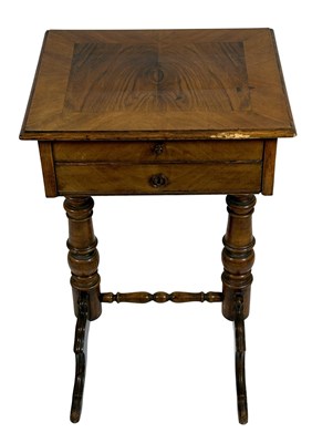 Lot 153 - Georgian 2 Drawer Sewing Table.