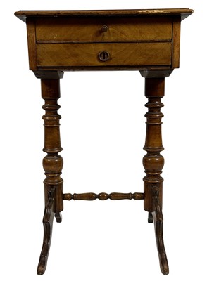 Lot 103 - Georgian 2 Drawer Sewing Table.