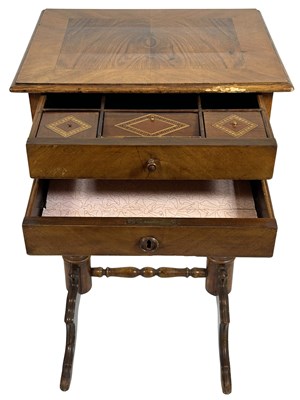 Lot 153 - Georgian 2 Drawer Sewing Table.