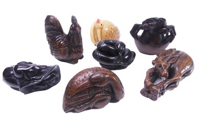 Lot 185 - Seven Japanese Netsukes.