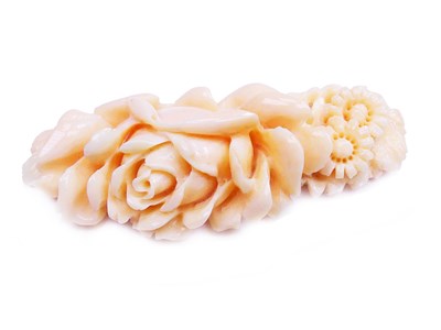 Lot 327 - Pink Coral Carved.